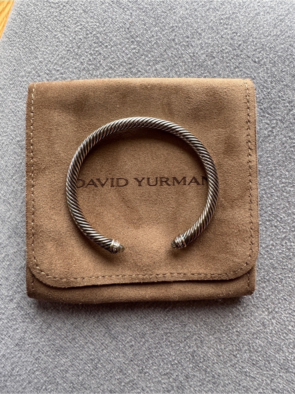 David Yurman CABLE FLEX® BRACELET Sterling silver with Peridot and Diamonds, 4m